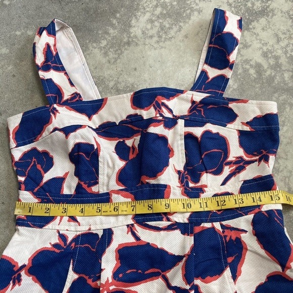 Lands End Dress Womens Size 8 Multicolor A Line Floral Pockets Wide Straps - Picture 3 of 10